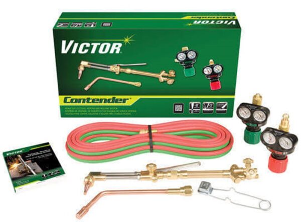 Victor Contender AF Heavy Duty Outfit, 315FC Torch Handle, CA 2460 Cutting Attachment, 540/510LP ESS3 EDGE Regulators, 8T55, 1-GPP, Propylene