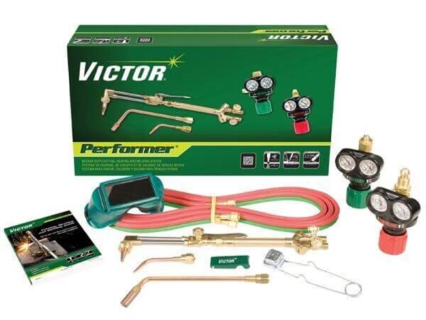 Victor Performer Medium Duty Outfit, 100FC Torch Handle, CA 1350 Cutting Attachment, 540/300 ESS3 EDGE Regulators #0384-2126