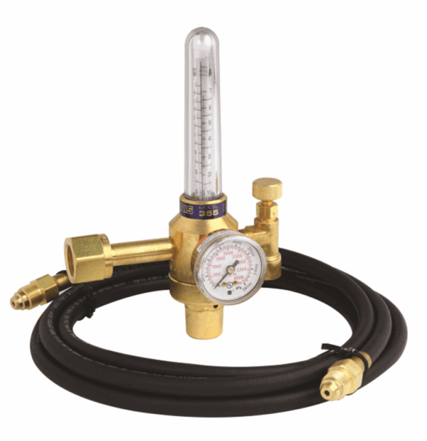 Harris® 355-2AR-58010 Medium/Heavy Duty Single Stage Argon Flowgauge Kit 10' Hose #4400235