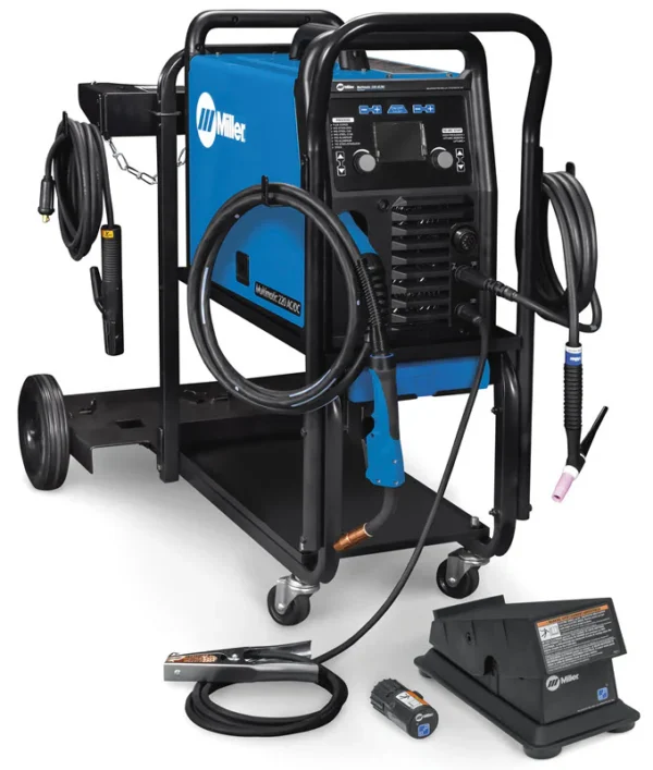 Miller Multimatic 220 AC/DC w/Dual Cylinder Cart & Wireless Foot Control 951000104